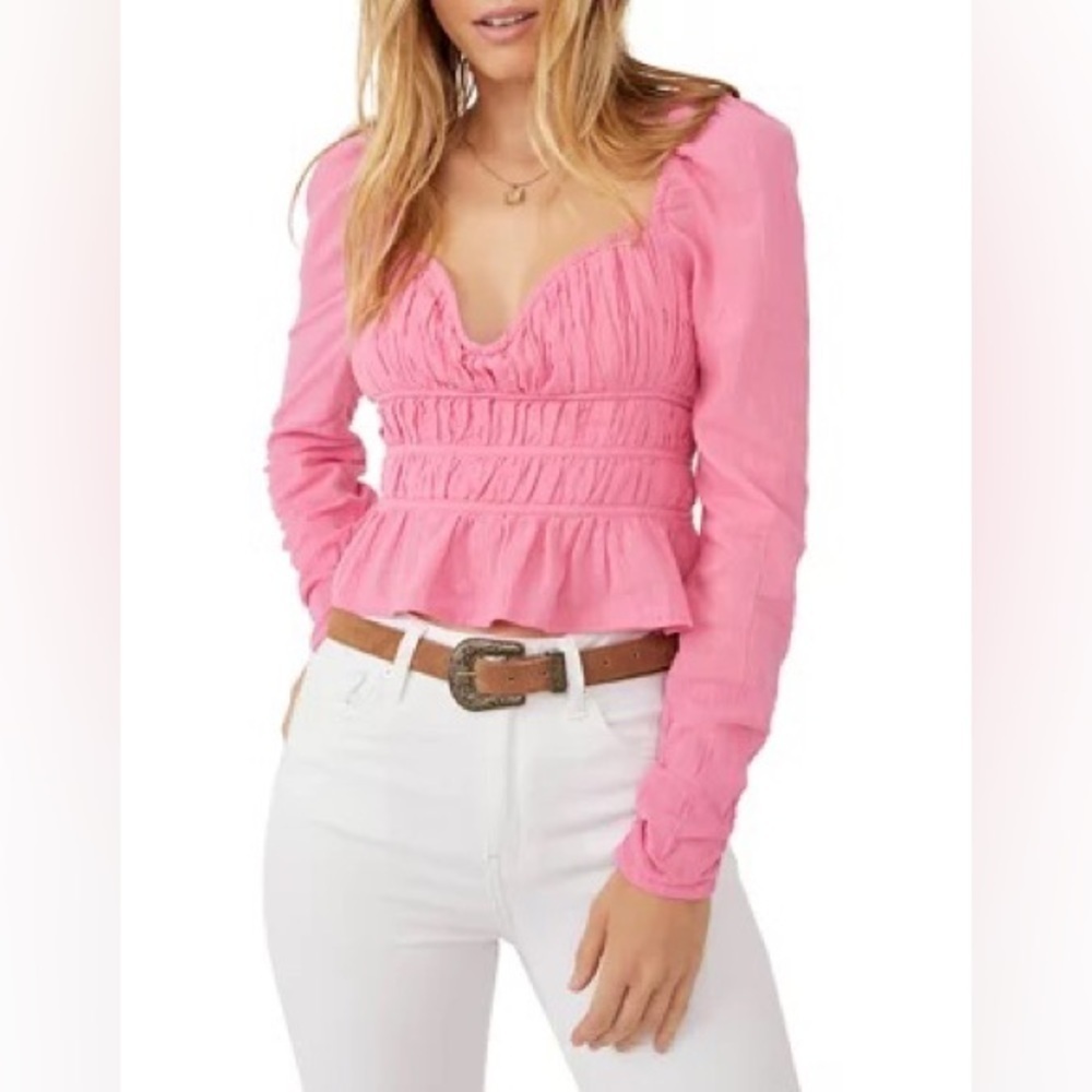 FREE PEOPLE AURORA CHLOE LONG SLEEVE SIZE SMALL BLOUSE BRAND NEW